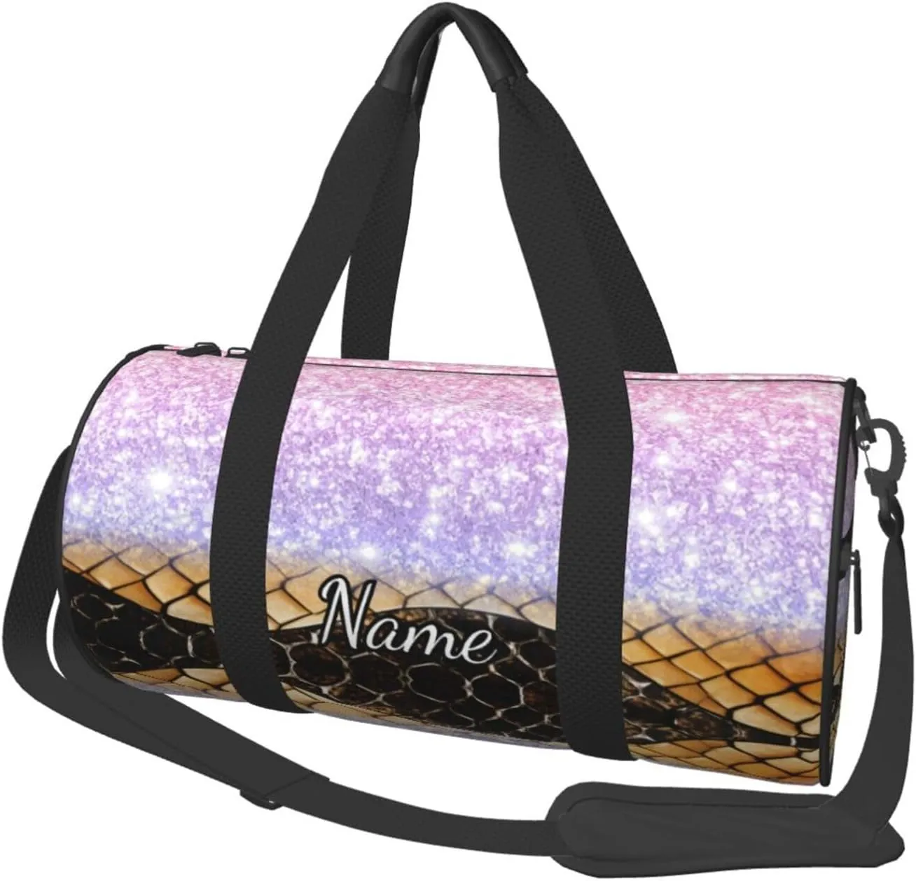 Personalized Gym Duffle Bag for Men,Custom Sports Tote Bag with Name for Women Weekender Carry On Personal Item,17in Animal Skin Duffel Bag for Travel Overnight Fitness Dance