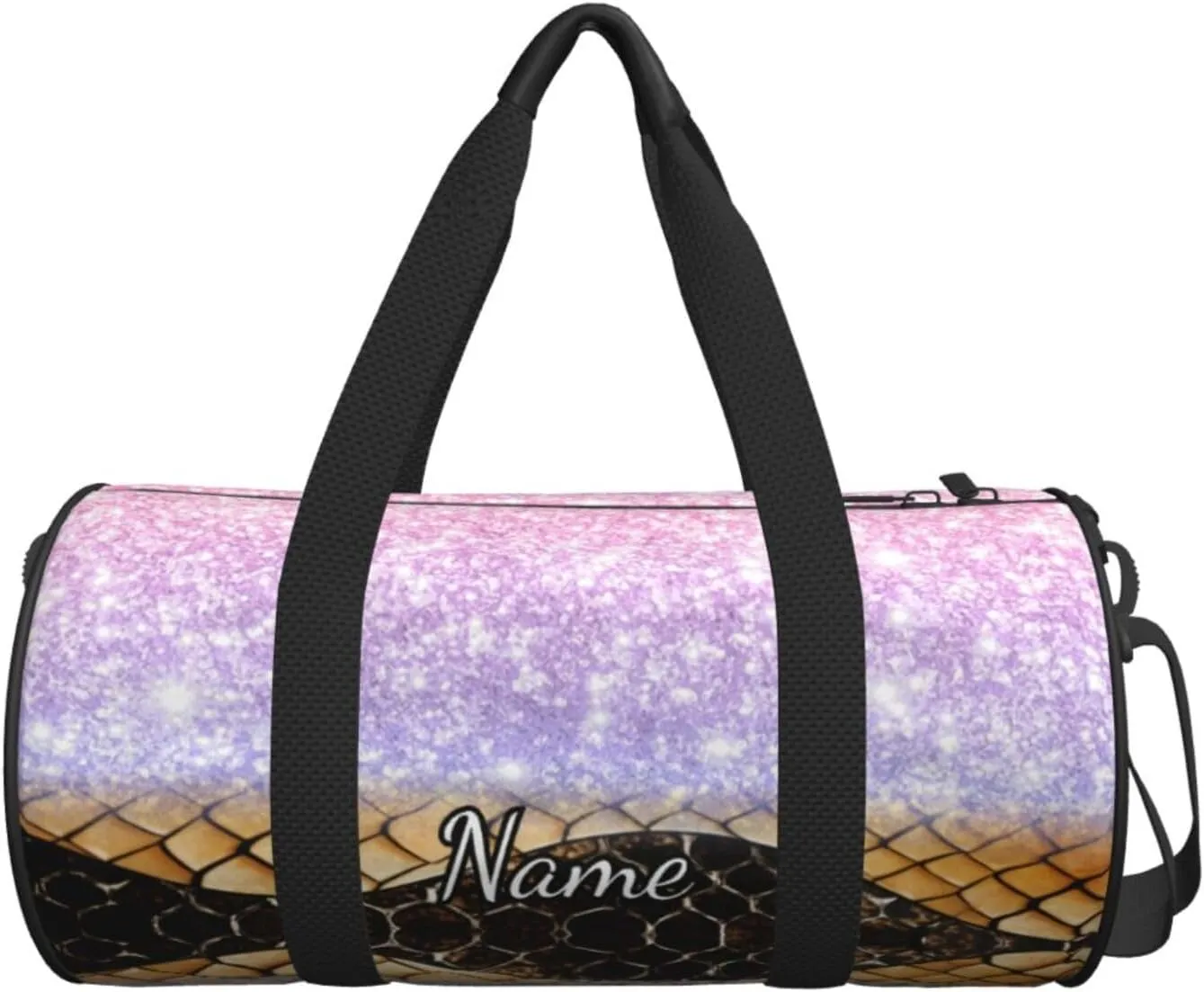 Personalized Gym Duffle Bag for Men,Custom Sports Tote Bag with Name for Women Weekender Carry On Personal Item,17in Animal Skin Duffel Bag for Travel Overnight Fitness Dance