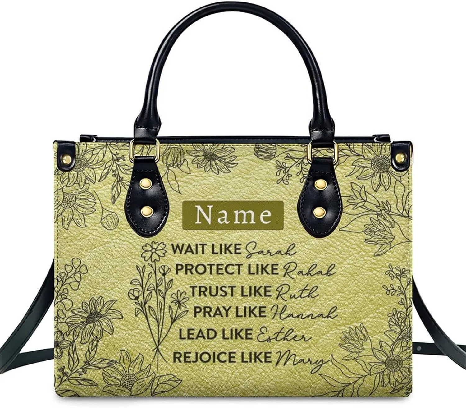 Personalized Handbag Gifts for Her - PU Leather Bags - Custom Women Tote Bag for Mother’s Day, Birthday, Wedding