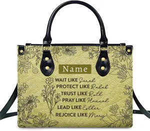 Personalized Handbag Gifts for Her - PU Leather Bags - Custom Women Tote Bag for Mother’s Day, Birthday, Wedding