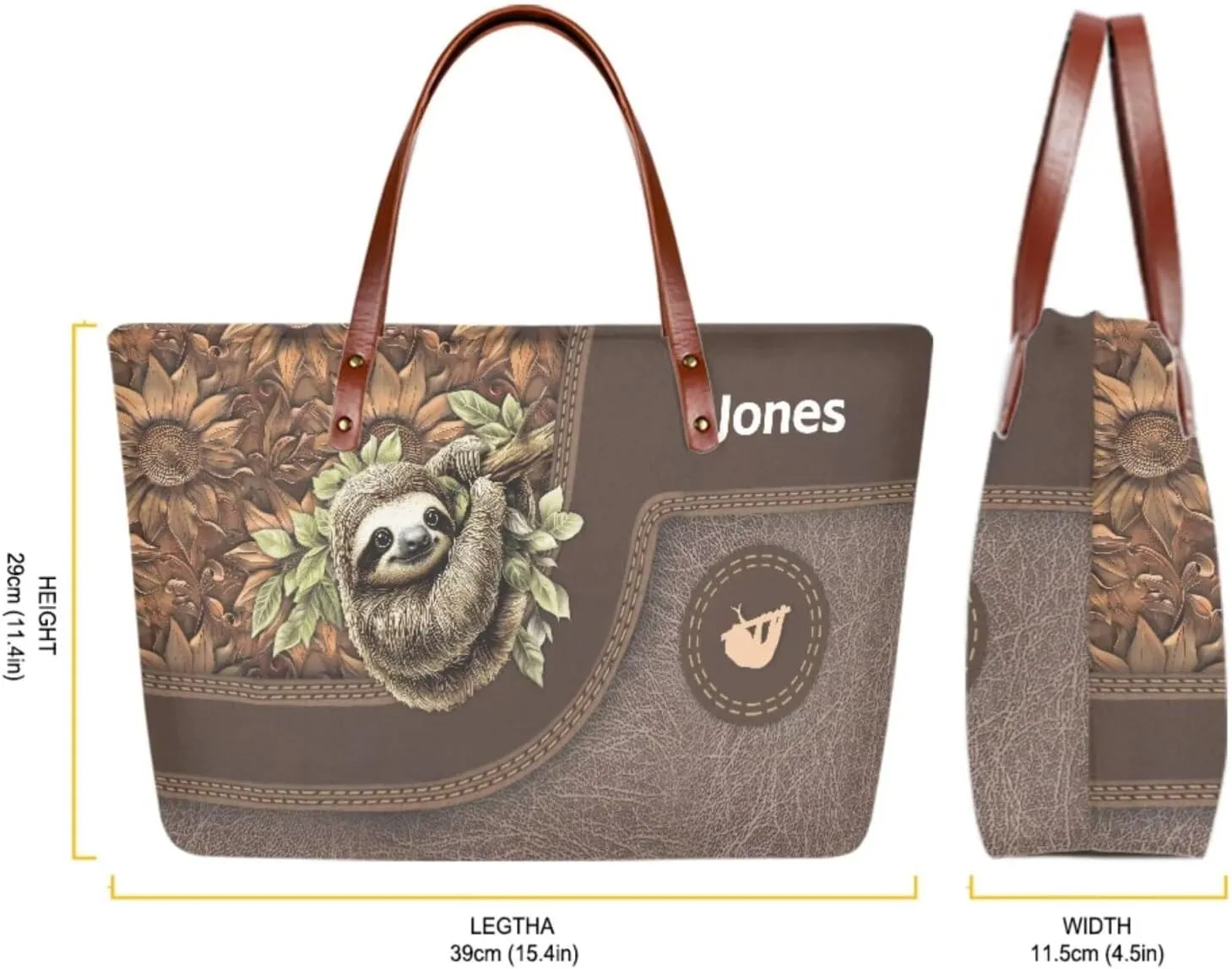Personalized Handbag with Leather Wallet Set for Women, Custom Name Purse Set Large Top Handle Purse with Wallet