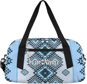 Personalized Kids Duffel Bag Abstract Indian Indigenous Aztec,Custom Sport Gym Bag for Boys Girls,WWeekender Overnight Bags Travel Duffel Bag,Customized Kids Gift