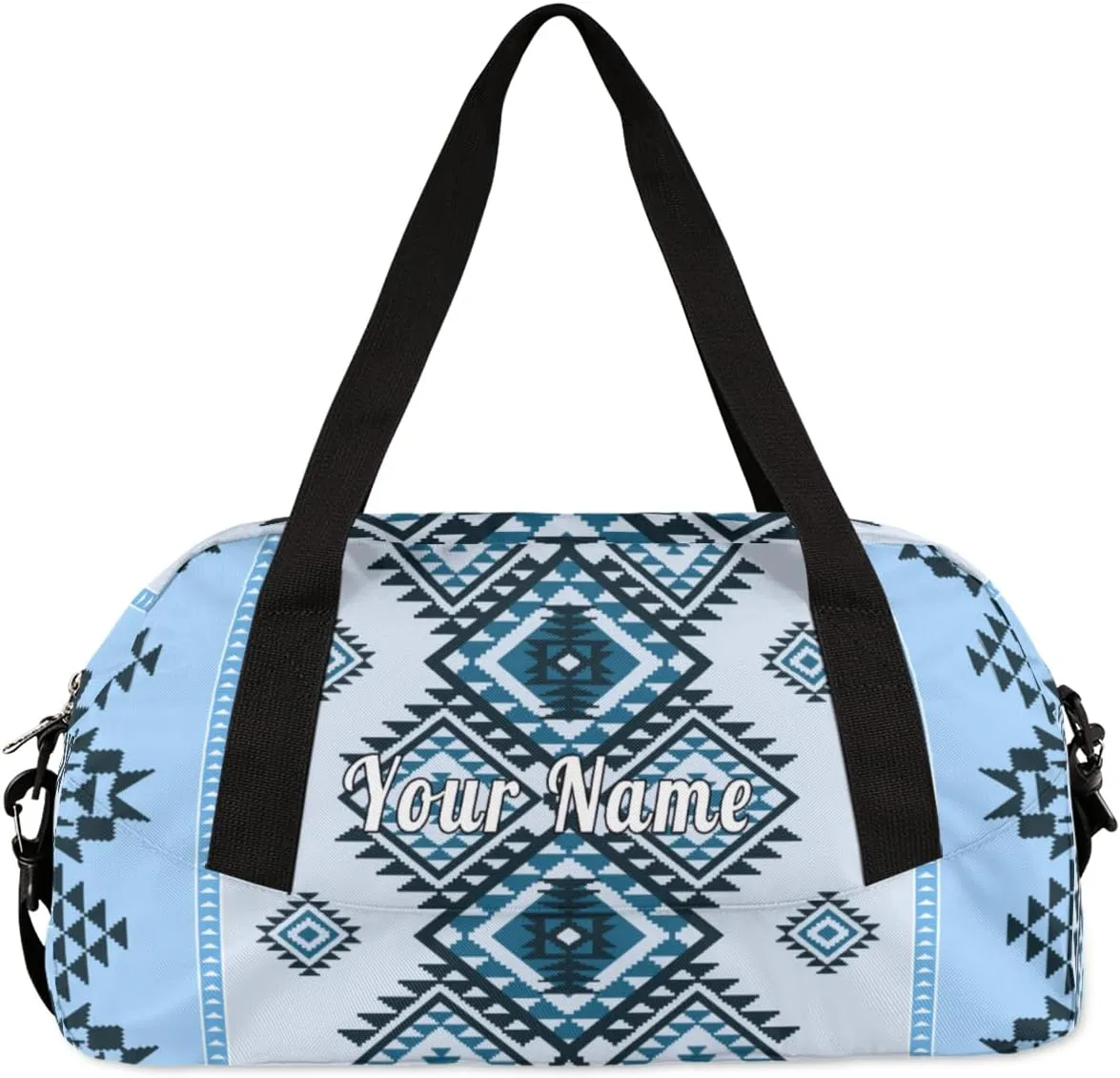 Personalized Kids Duffel Bag Abstract Indian Indigenous Aztec,Custom Sport Gym Bag for Boys Girls,WWeekender Overnight Bags Travel Duffel Bag,Customized Kids Gift