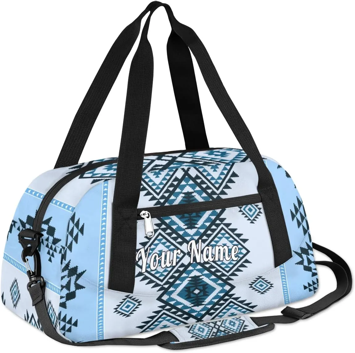 Personalized Kids Duffel Bag Abstract Indian Indigenous Aztec,Custom Sport Gym Bag for Boys Girls,WWeekender Overnight Bags Travel Duffel Bag,Customized Kids Gift