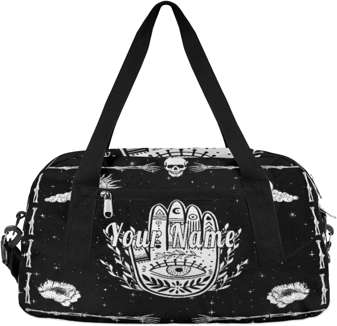 Personalized Kids Duffel Bag Astrology Hand Sign,Custom Sport Gym Bag for Boys Girls,WWeekender Overnight Bags Travel Duffel Bag,Customized Kids Gift