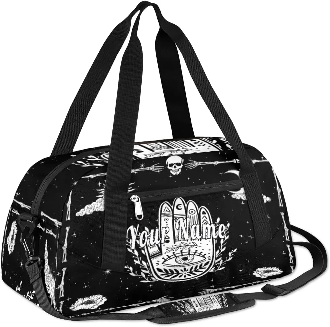 Personalized Kids Duffel Bag Astrology Hand Sign,Custom Sport Gym Bag for Boys Girls,WWeekender Overnight Bags Travel Duffel Bag,Customized Kids Gift