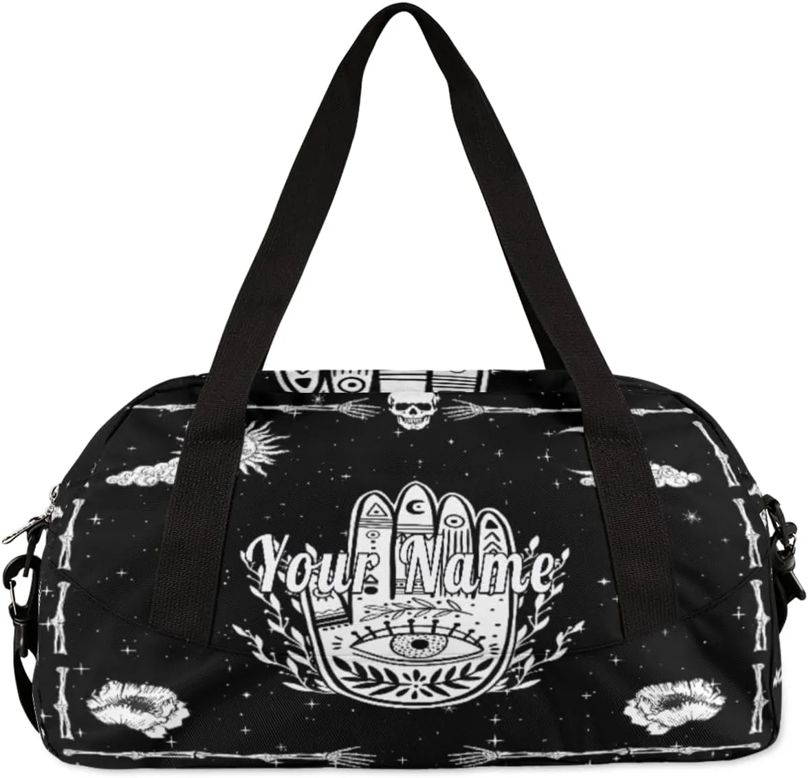 Personalized Kids Duffel Bag Astrology Hand Sign,Custom Sport Gym Bag for Boys Girls,WWeekender Overnight Bags Travel Duffel Bag,Customized Kids Gift