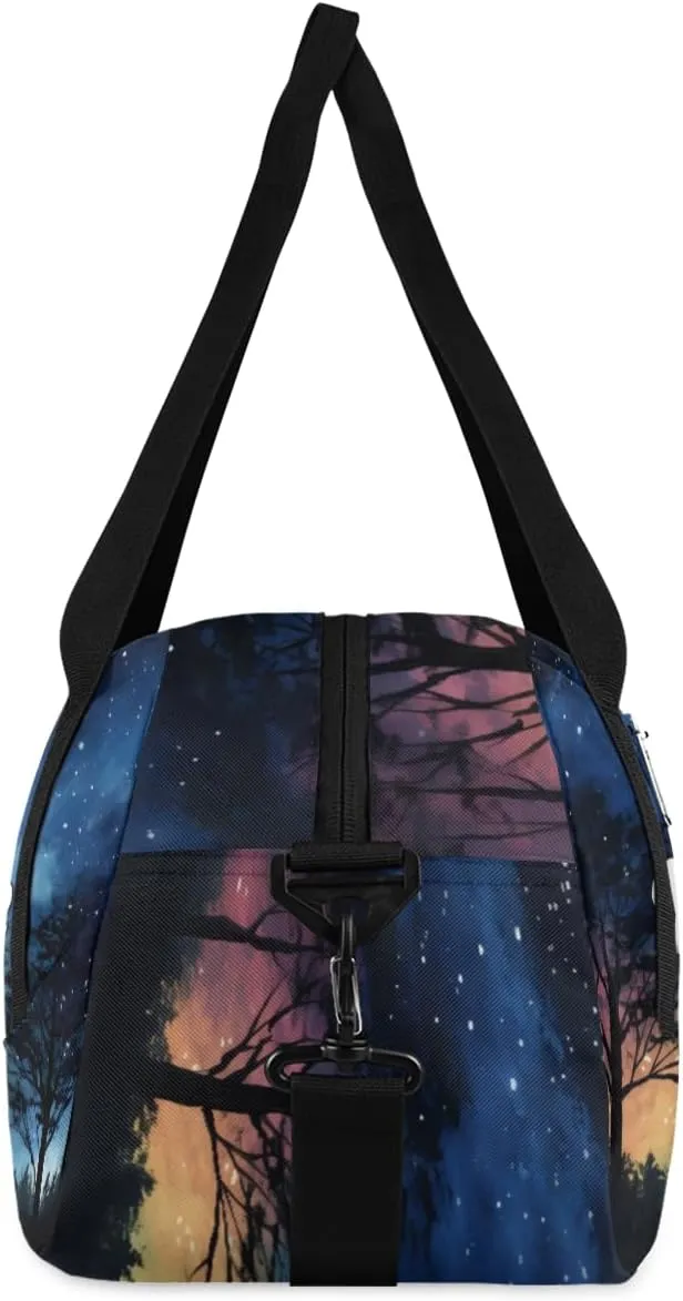 Personalized Kids Duffel Bag Galaxy Universe Starry,Custom Sport Gym Bag for Boys Girls,WWeekender Overnight Bags Travel Duffel Bag,Customized Kids Gift