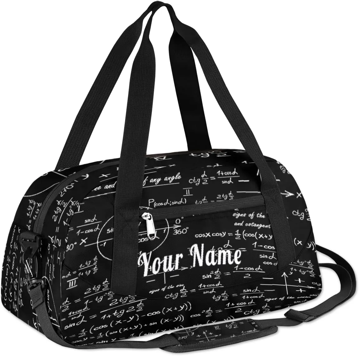 Personalized Kids Duffel Bag Math Education Formula,Custom Sport Gym Bag for Boys Girls,WWeekender Overnight Bags Travel Duffel Bag,Customized Kids Gift