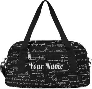 Personalized Kids Duffel Bag Math Education Formula,Custom Sport Gym Bag for Boys Girls,WWeekender Overnight Bags Travel Duffel Bag,Customized Kids Gift