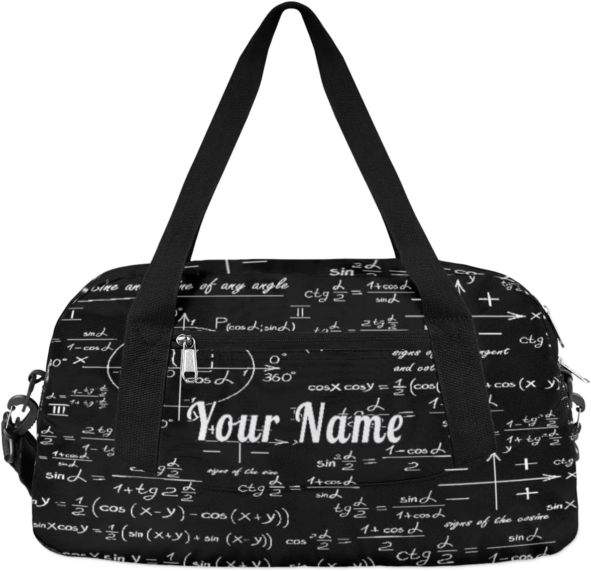 Personalized Kids Duffel Bag Math Education Formula,Custom Sport Gym Bag for Boys Girls,WWeekender Overnight Bags Travel Duffel Bag,Customized Kids Gift