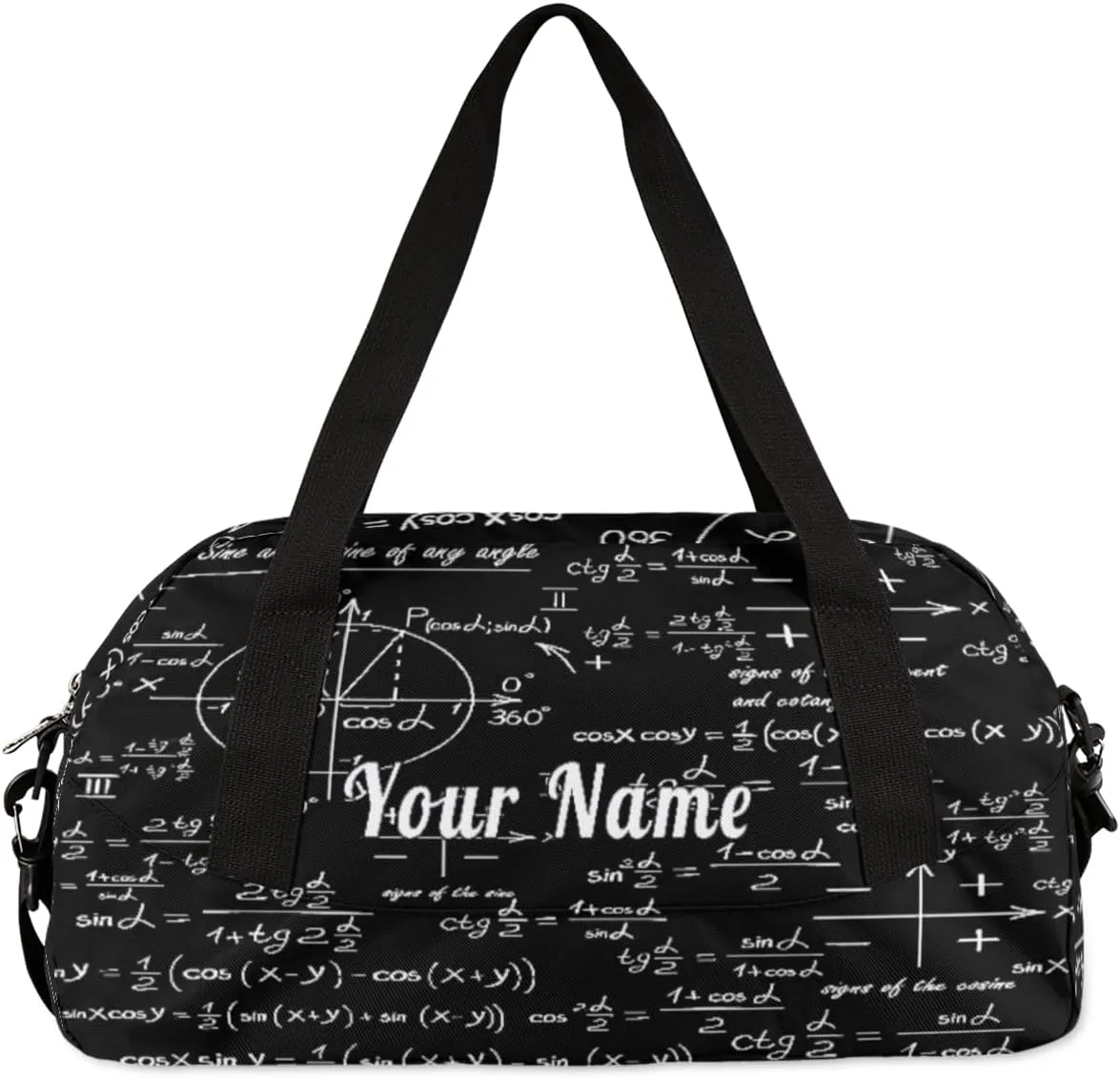 Personalized Kids Duffel Bag Math Education Formula,Custom Sport Gym Bag for Boys Girls,WWeekender Overnight Bags Travel Duffel Bag,Customized Kids Gift