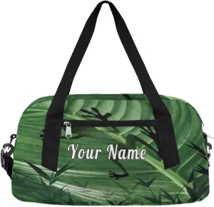 Personalized Kids Duffel Bag Tropical Rainforest Frog,Custom Sport Gym Bag for Boys Girls,WWeekender Overnight Bags Travel Duffel Bag,Customized Kids Gift