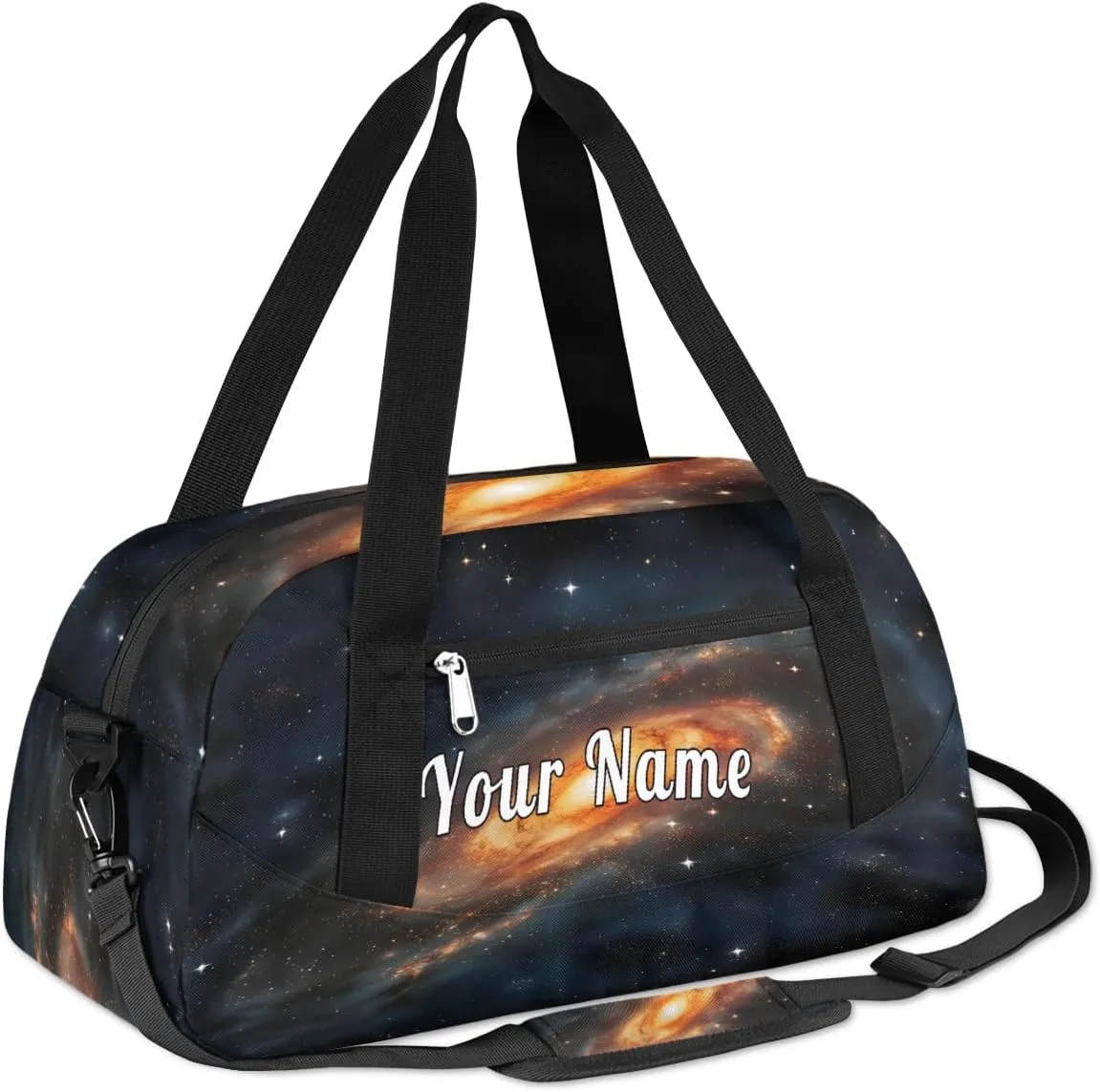 Personalized Kids Duffel Bag Universe Star Space,Custom Sport Gym Bag for Boys Girls,WWeekender Overnight Bags Travel Duffel Bag,Customized Kids Gift