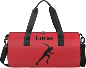 Personalized Kids Sport Duffel Bag with Custom Name Carry On Sleepover Weekender Travel Bag - Race