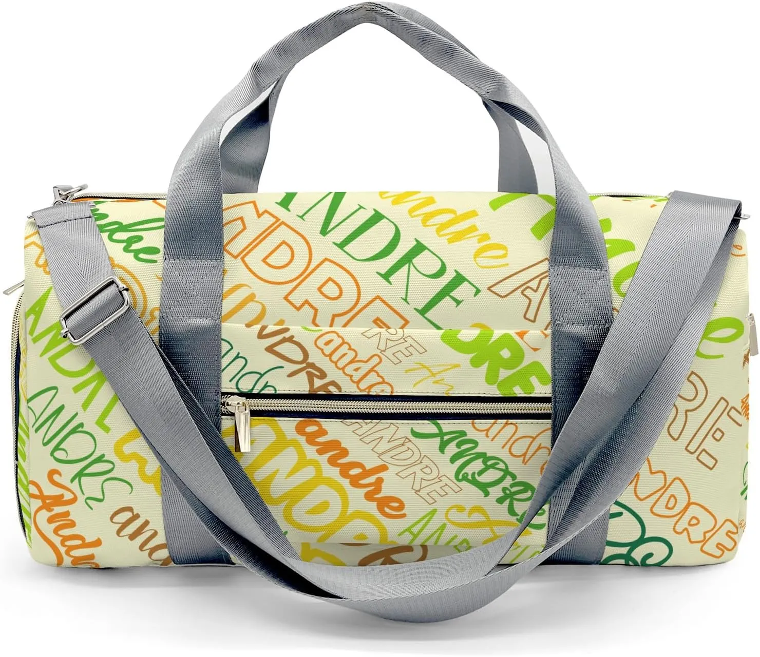 Personalized Luggage Bag Faint Yellow Customized Travel Bag with Name Sports Bag Dance Bag Weekend Vacation Gym Bag