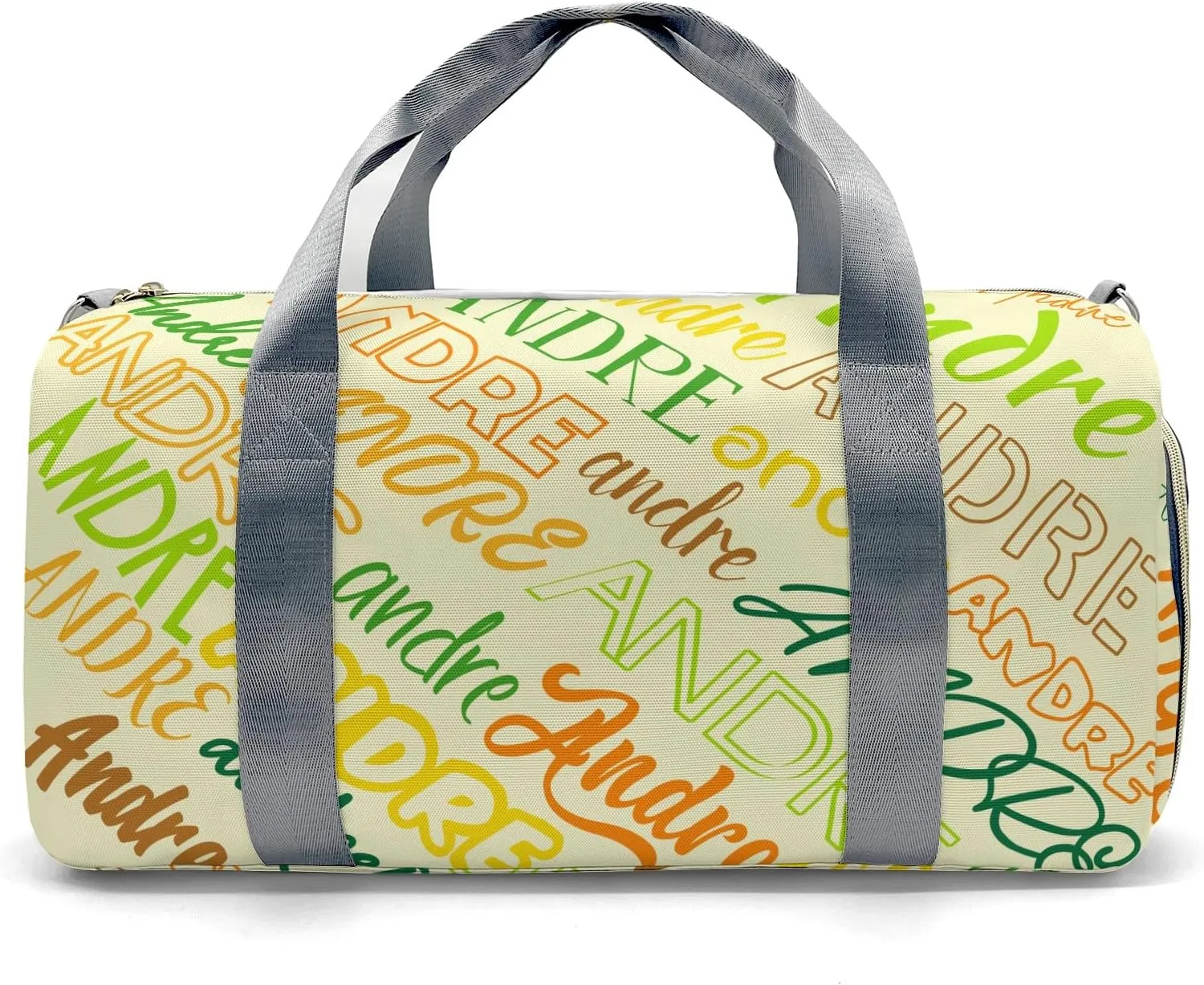 Personalized Luggage Bag Faint Yellow Customized Travel Bag with Name Sports Bag Dance Bag Weekend Vacation Gym Bag