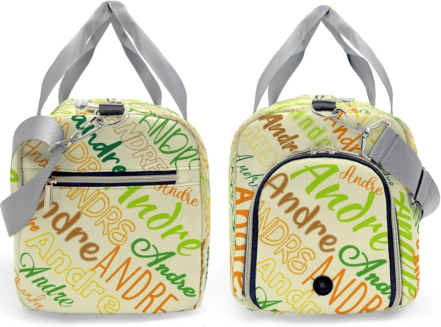 Personalized Luggage Bag Faint Yellow Customized Travel Bag with Name Sports Bag Dance Bag Weekend Vacation Gym Bag