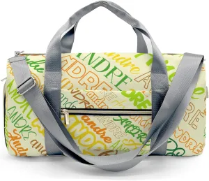 Personalized Luggage Bag Faint Yellow Customized Travel Bag with Name Sports Bag Dance Bag Weekend Vacation Gym Bag