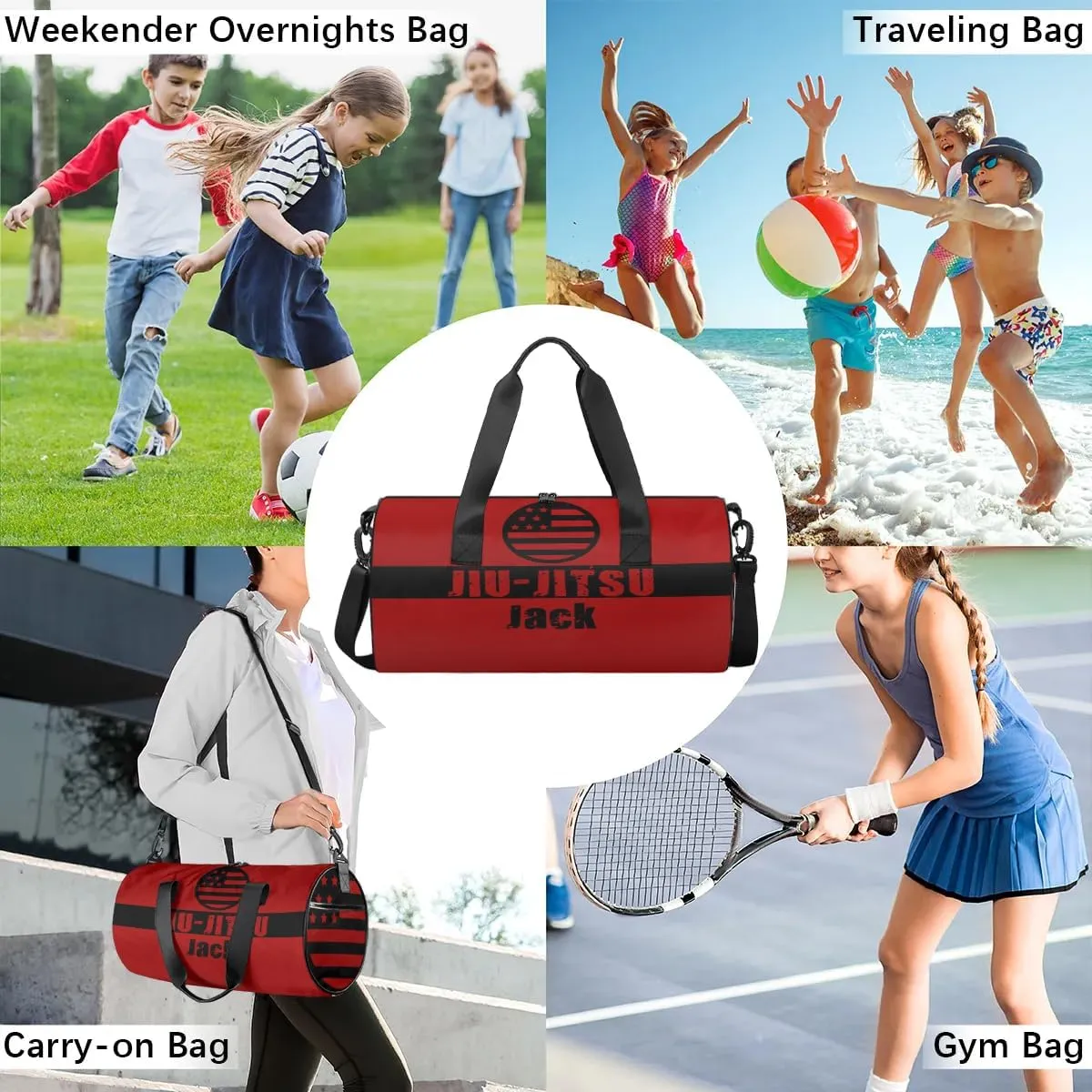 Personalized-Martial-Arts-Gear-Bag for Karate Teakwondo, Custom Jiujitsu Bag for Boys, Karate Teakwondo Bag for Gear Waterproof Lightweight Large USA