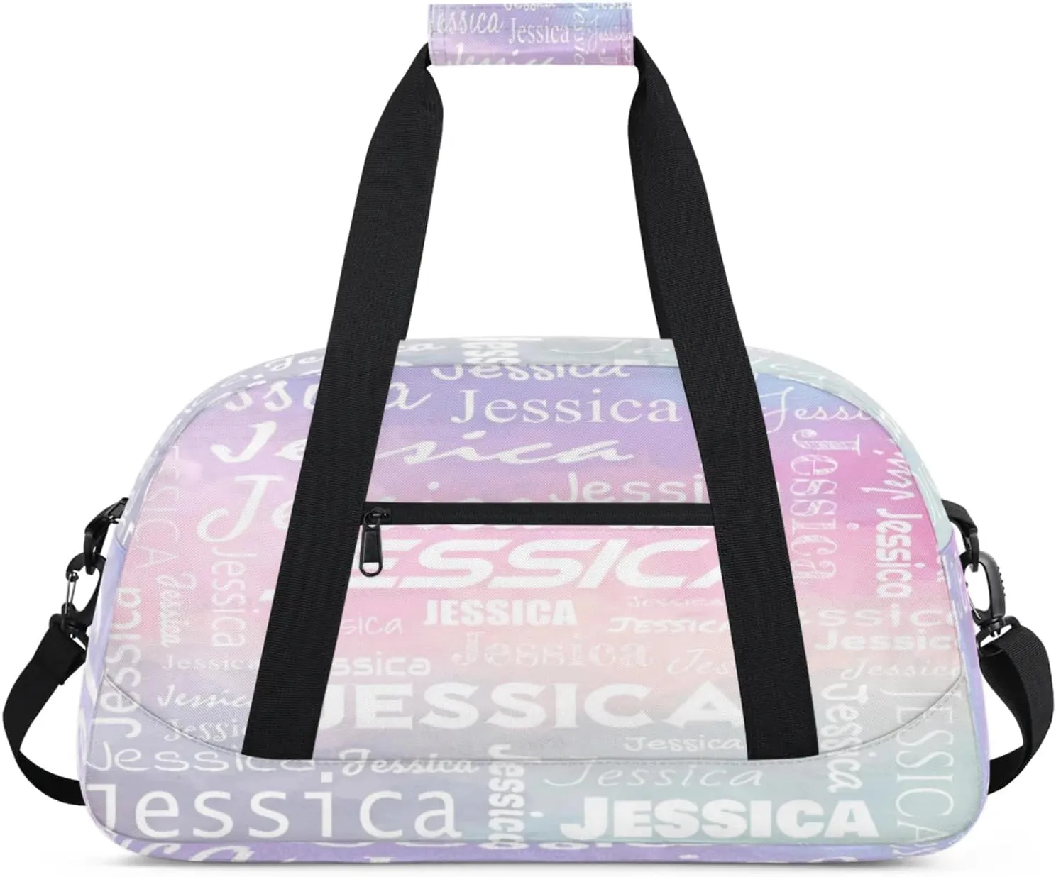 Personalized Name Dance Sports Duffel Bags, Gym Duffel Bag Sleepover Weekender Training Bags Travel Duffel Bag, Colourful Prints