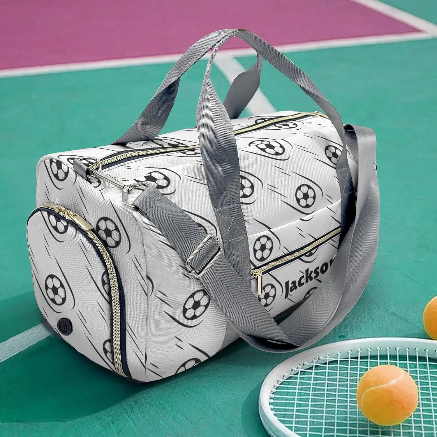 Personalized Name Duffel Bag Soccer Ball Sport Ultimate Travel Bags: Your Companion for Every Adventure