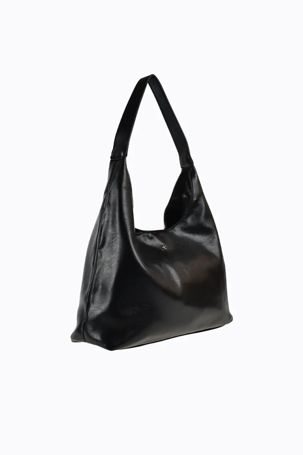 PETA   JAIN JAMI SLOUCH TOTE - BLACK CRINKLE/GOLD