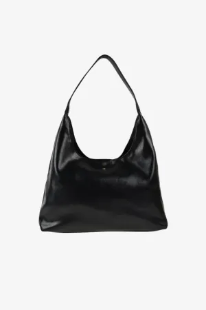 PETA   JAIN JAMI SLOUCH TOTE - BLACK CRINKLE/GOLD