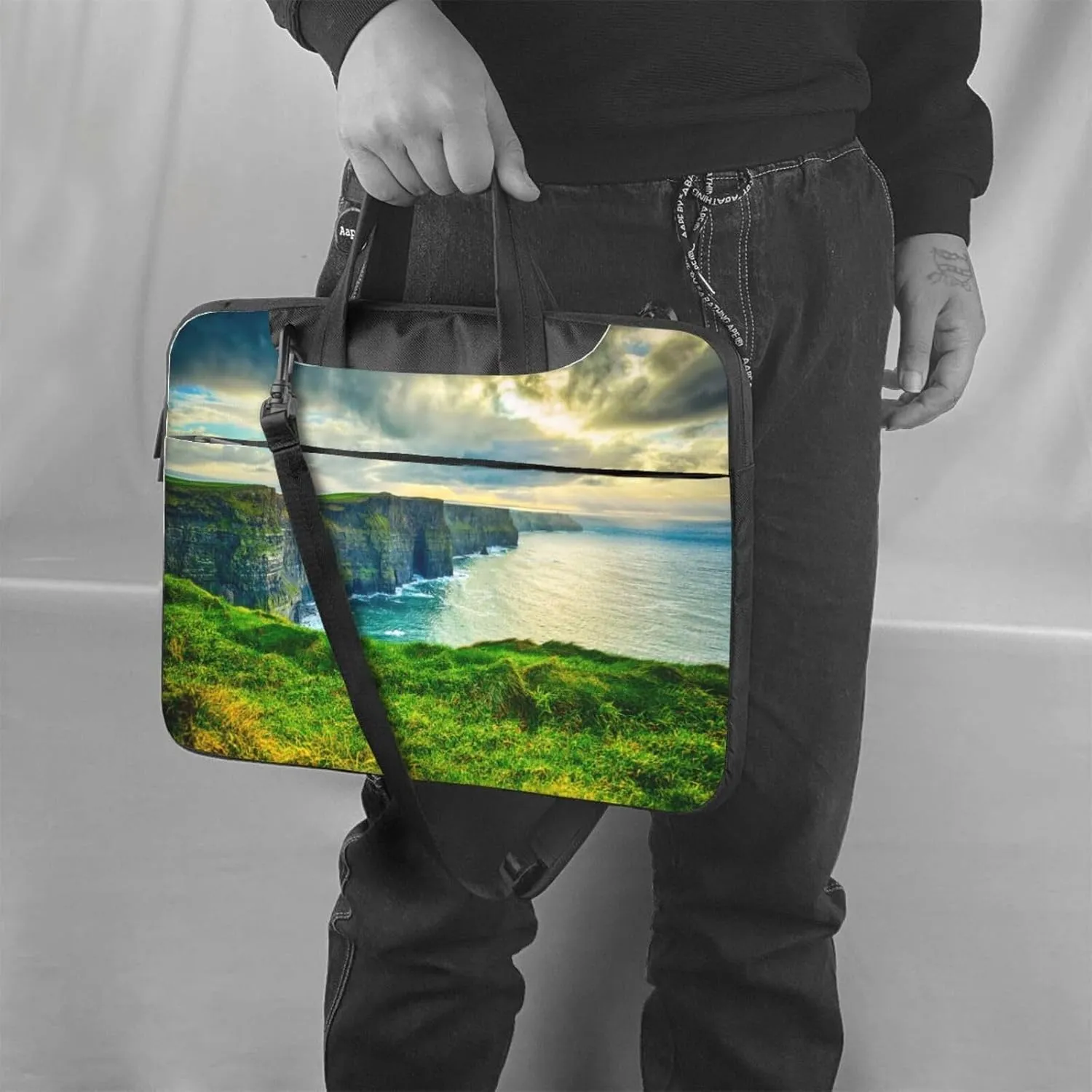 Peynir Magnificent Cliffs Of Moher Laptop Bag Shoulder Messenger Bag Computer Briefcase Bag For Business Office Work