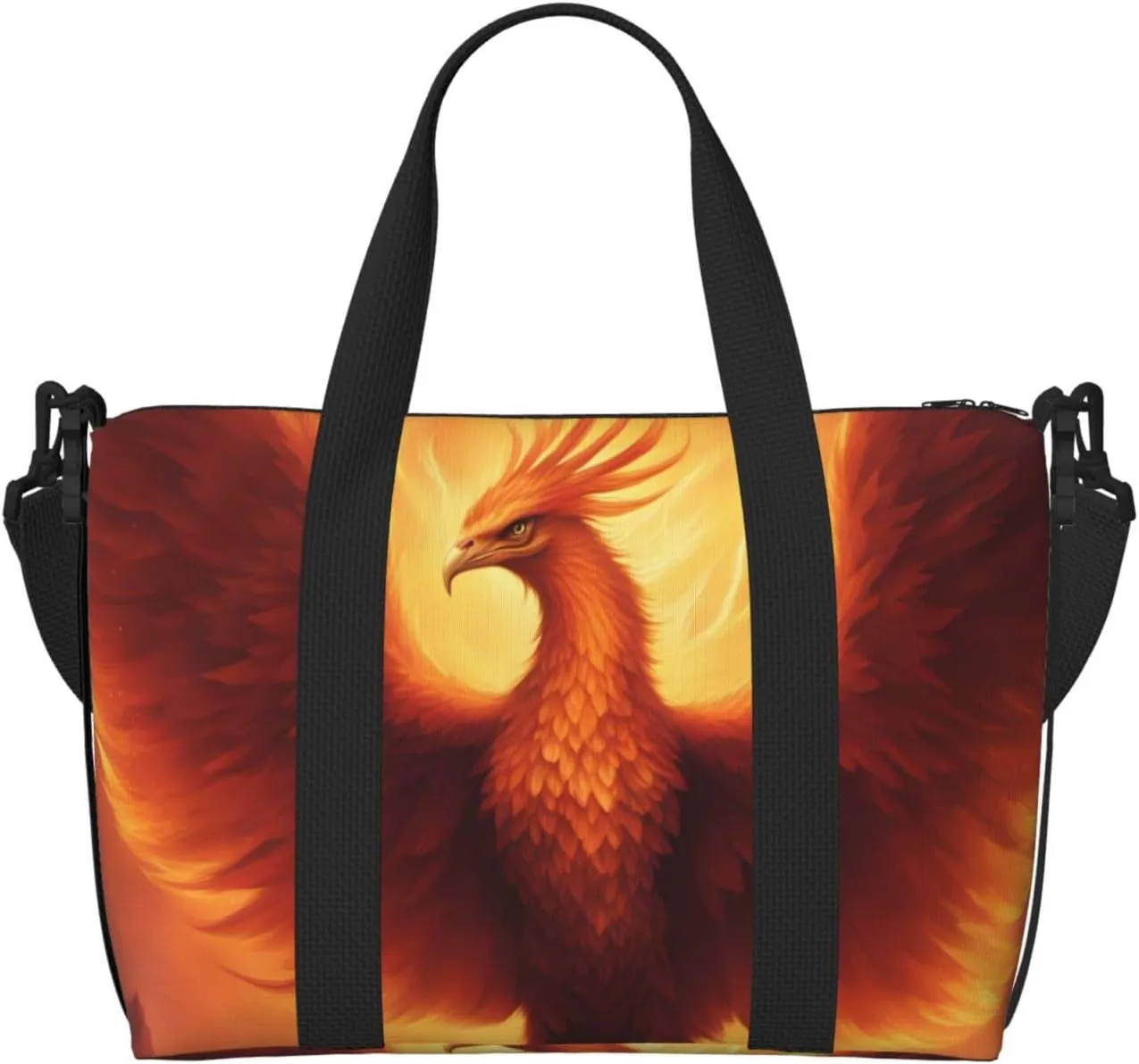 Phayah Beautiful Phoenix Travel Duffel Bag,Sports Tote Gym Bag,Shoulder Weekender Overnight Bag For Women