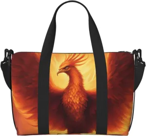 Phayah Beautiful Phoenix Travel Duffel Bag,Sports Tote Gym Bag,Shoulder Weekender Overnight Bag For Women