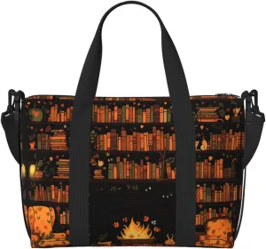 Phayah Bookshelf Crossbody Travel Bag Overnighter Duffel Bags Carry On Size Ideal For School Or Overnight Travel Bag