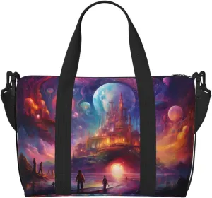 Phayah Glowing Mystery Castle Crossbody Travel Bag Overnighter Duffel Bags Carry On Size Ideal For School Or Overnight Travel Bag