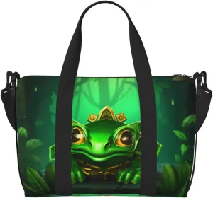 Phayah Green Toad Crossbody Travel Bag Overnighter Duffel Bags Carry On Size Ideal For School Or Overnight Travel Bag