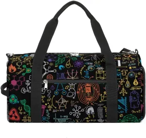 Physical Formulas Phenomenon Sports Tote Gym Bag for Women Men, Overnight Bag with Shoe Compartment Water Resistant