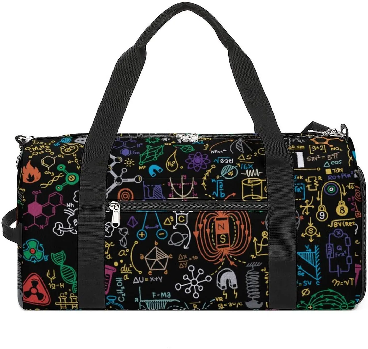 Physical Formulas Phenomenon Sports Tote Gym Bag for Women Men, Overnight Bag with Shoe Compartment Water Resistant