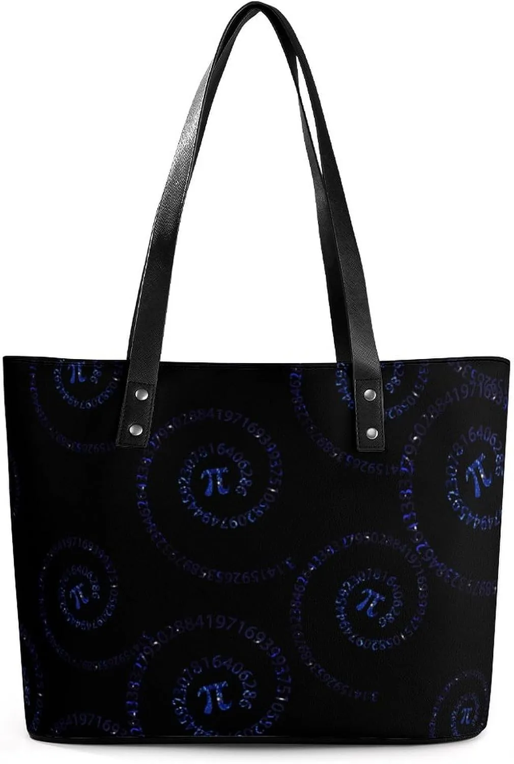 Pi Day Mathematics Symbol Women's Tote Shoulder Bag Handbag Top Handle Leather 29 * 34 * 14cm