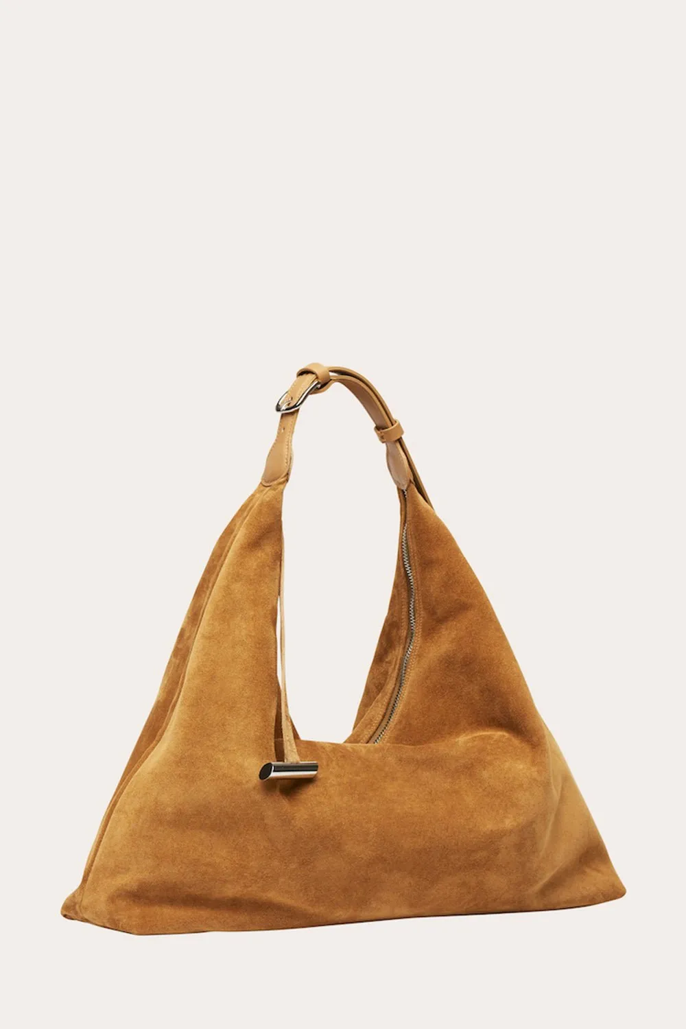 Pillow Hobo Beige Suede