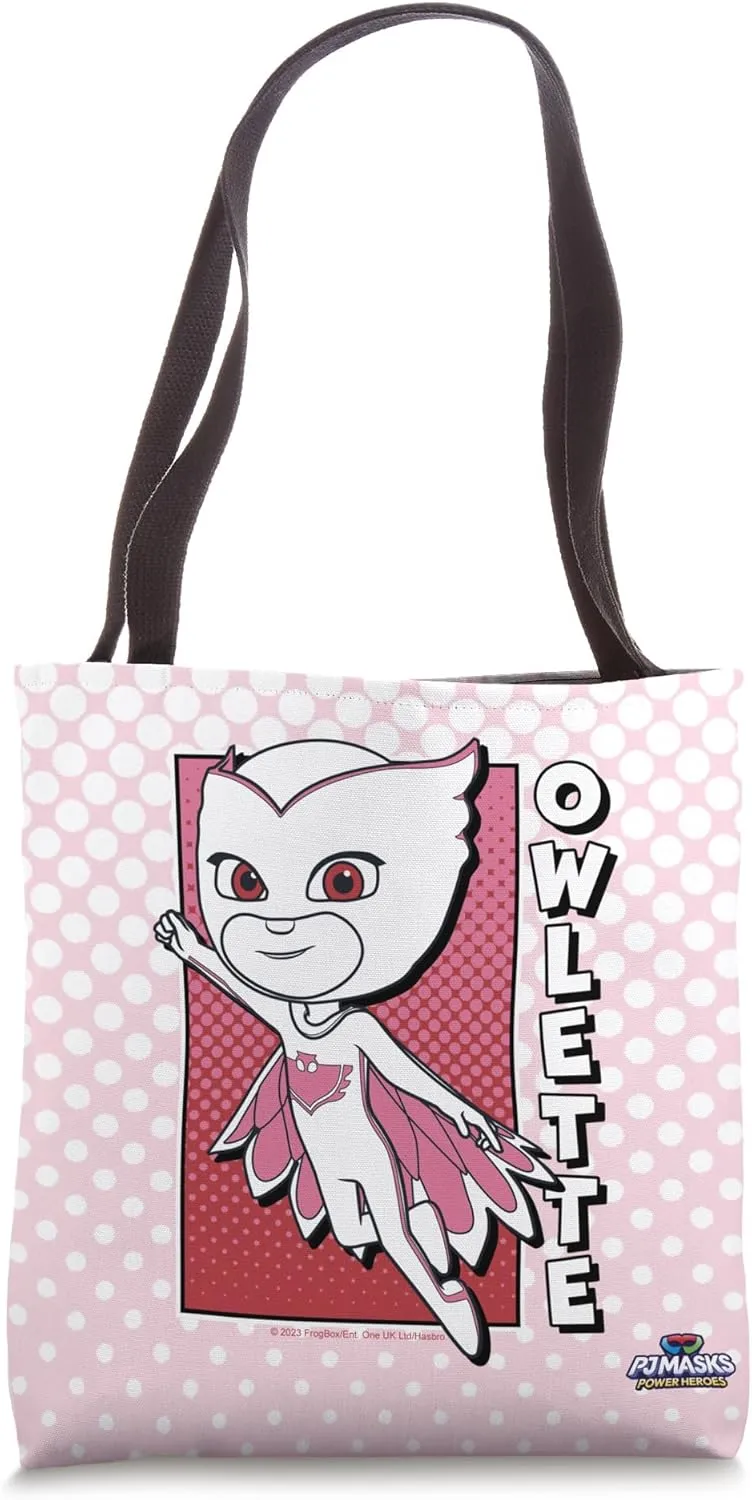PJ Masks Power Heroes Owlette Flying Full Body Pose Logo V2 Tote Bag