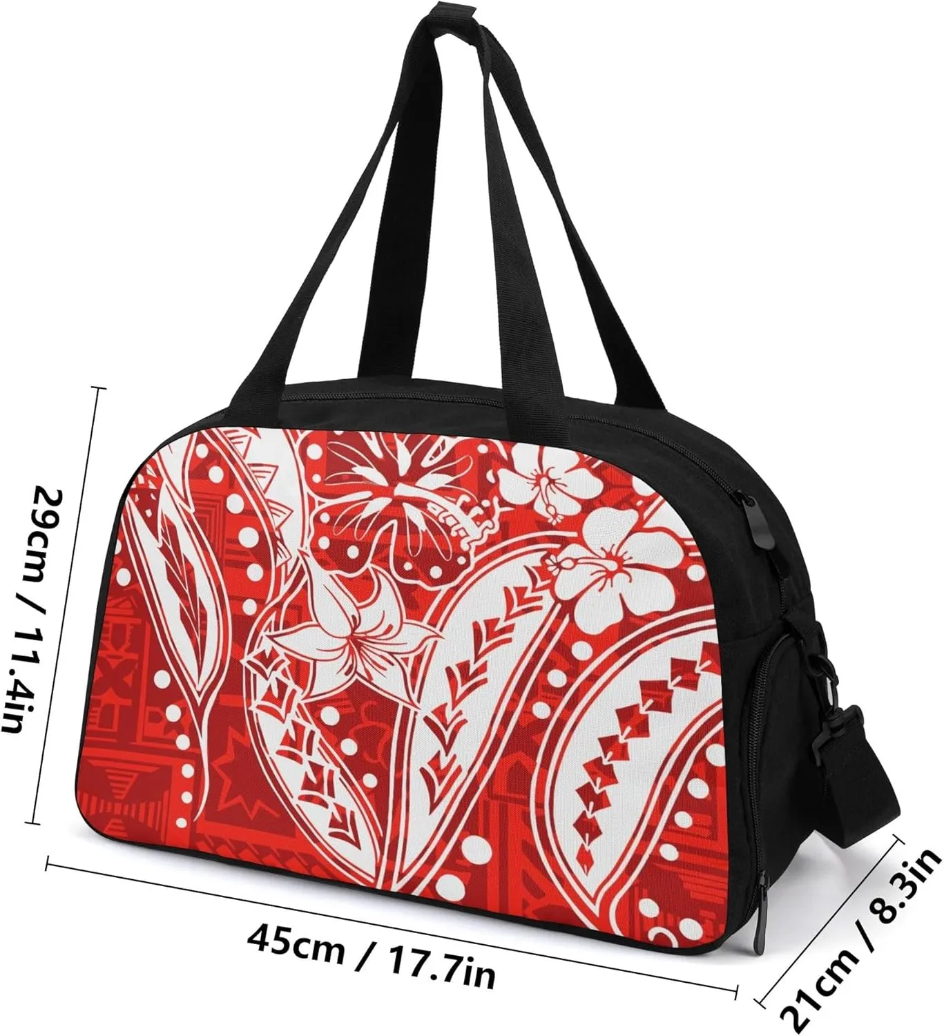 Polynesian Custom Travel Bag Pattern Personalized Portable Storage Bag Travel Camping Bag Vintage Tribal Print Handbag