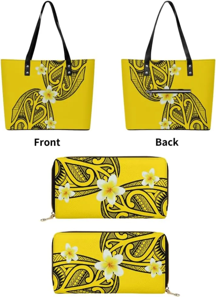 Polynesian Handbag Purse Samoa Tribal Print 2025 New 2-Piece Set Party Custom Wholesale Women'S Bag