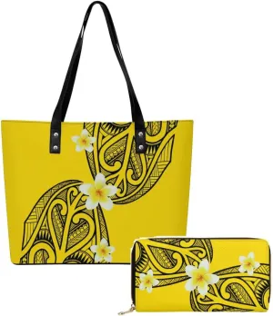 Polynesian Handbag Purse Samoa Tribal Print 2025 New 2-Piece Set Party Custom Wholesale Women'S Bag