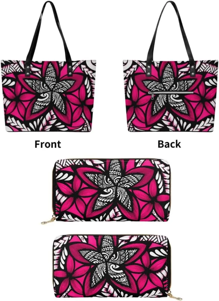 Polynesian Handbag Purse Samoa Tribal Print 2025 New 2-Piece Set Party Custom Wholesale Women'S Bag