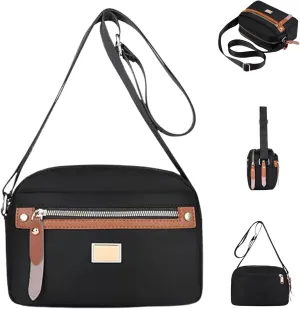 Popularate Nylon Crossbody Bag, Waterproof Fashion Women's Nylon Crossbody Bag with Zipper