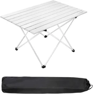 PortableAluminum Ultralight Folding Waterproof Outdoor Hiking BBQ Camp Picnic Table Desk Stable