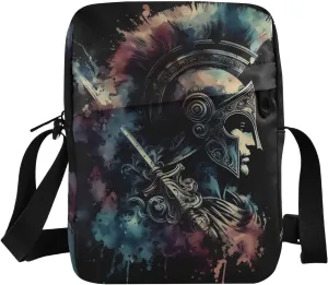 Portrait Rome Soldier Sling Bag Small Crossbody Purse with Adjustable Strap 6.6×2.5×9.4 IN