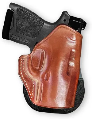 Premium Leather OWB Paddle Holster Open Top Fits Beretta APX Carry 9mm 3" Barrel, Right Hand Draw, Brown Color #1506#