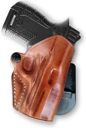 Premium Leather OWB Paddle Holster Open Top Fits Diamondback DB380 2.80'', Right Hand Draw, Brown Color #1375#