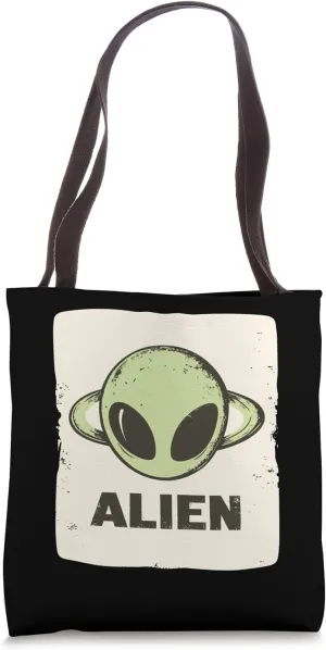Pretty Alien Logo for Intergalactic Fun Tote Bag