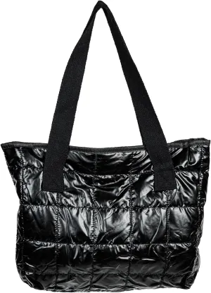 Puffy Tote Bag | Lightweight Purse for Women | Large Crossbody Long Shoulder Puff Bag | Padded Handbag with Zipper